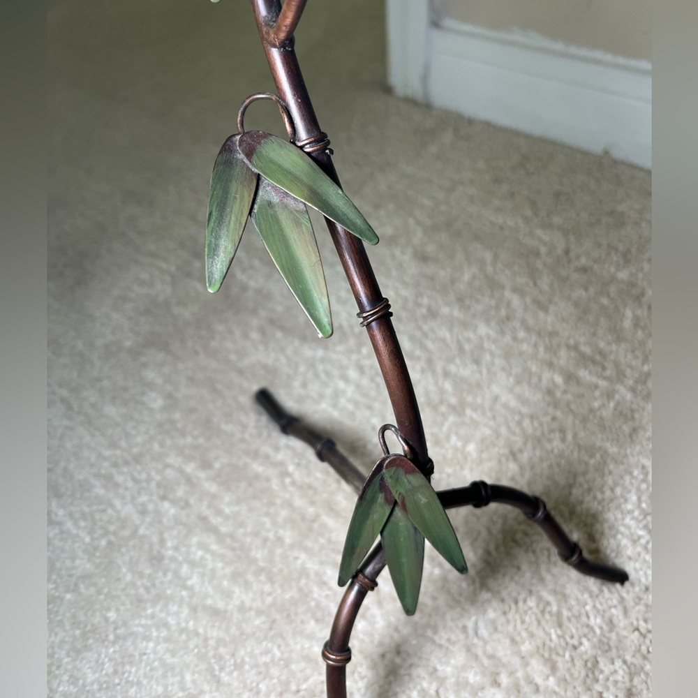 Vintage Metal Bamboo Tree Lantern Candle Holder Tropical Beach Vibe Rustic - Picture 9 of 10